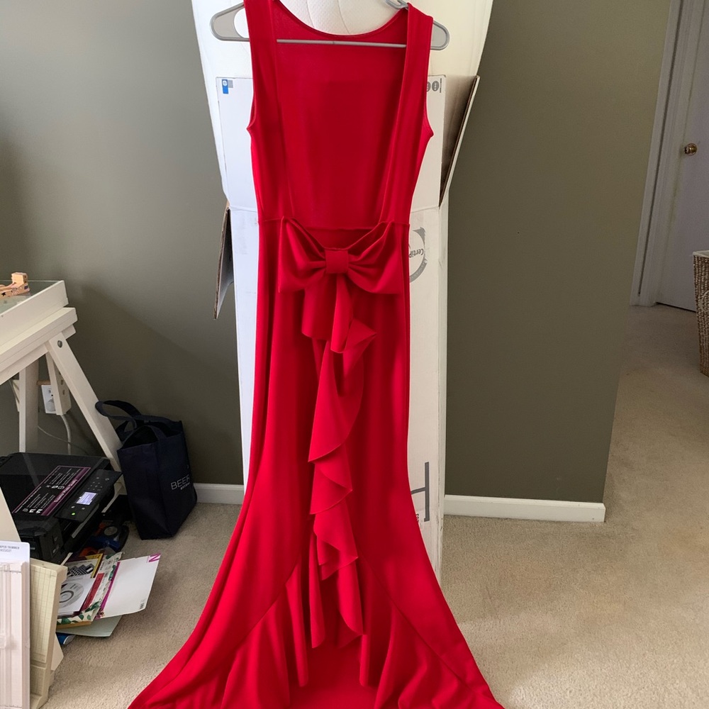 Red Flowing Dress
